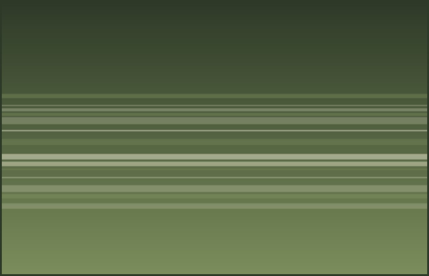 Pale bands over olive green, flat land under a wide sky.